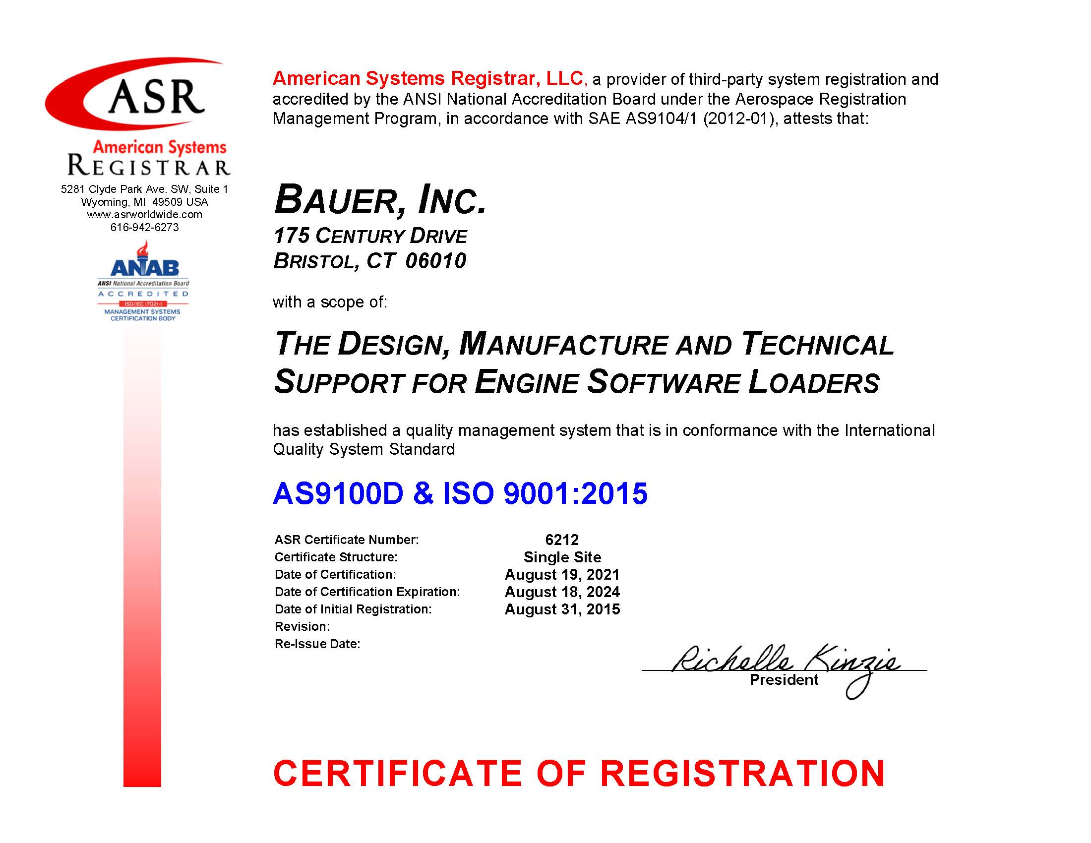 Bauer AS9100 Certificate Aug 2021 signed