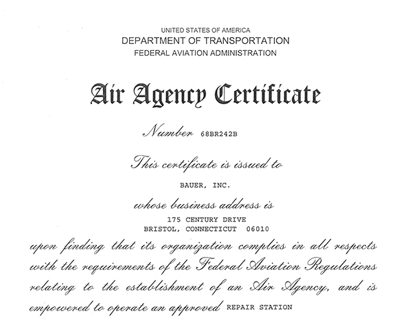 FAA Certificate